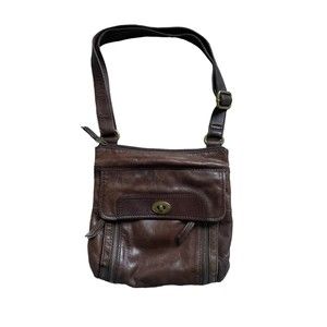 Fossil Leather Crossbody Messenger Bag